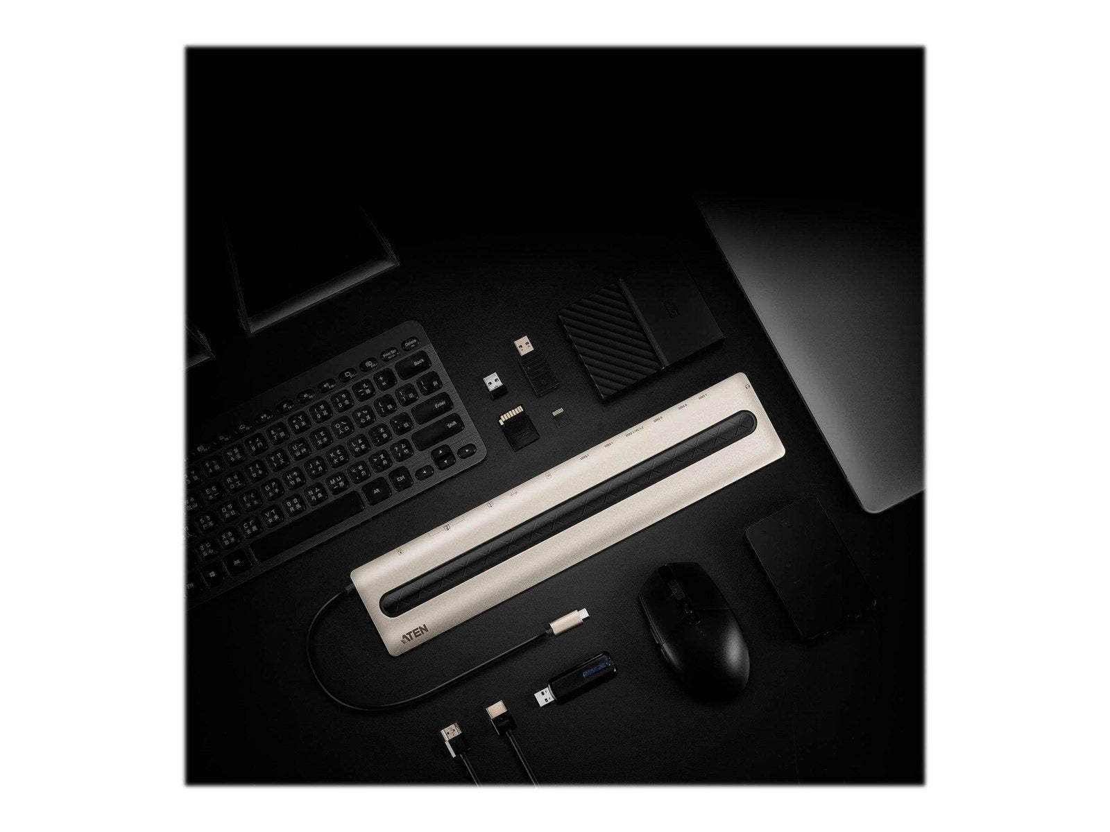 ATEN USB-C Multiport Dock with Power Pass-Through