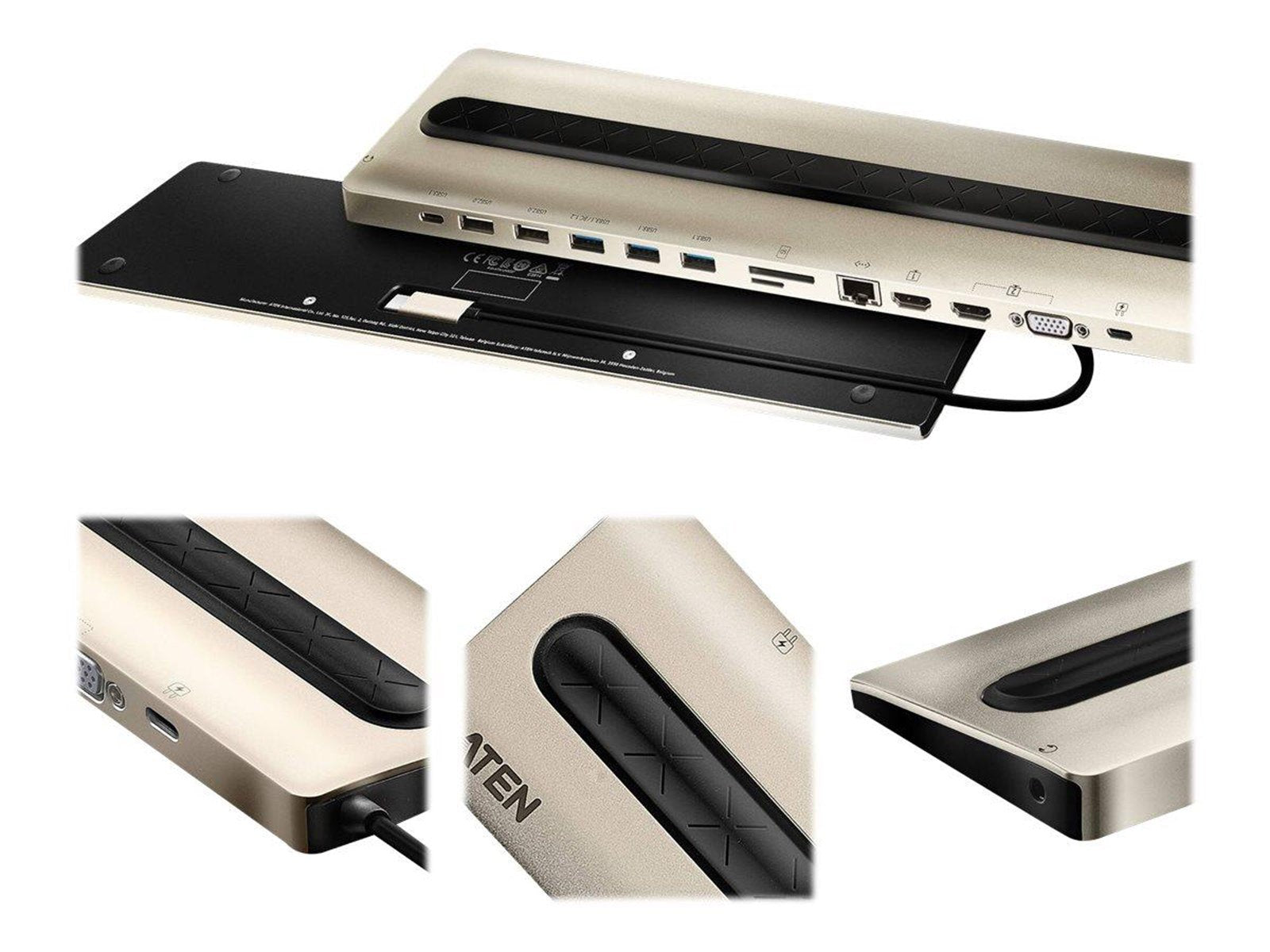 ATEN USB-C Multiport Dock with Power Pass-Through