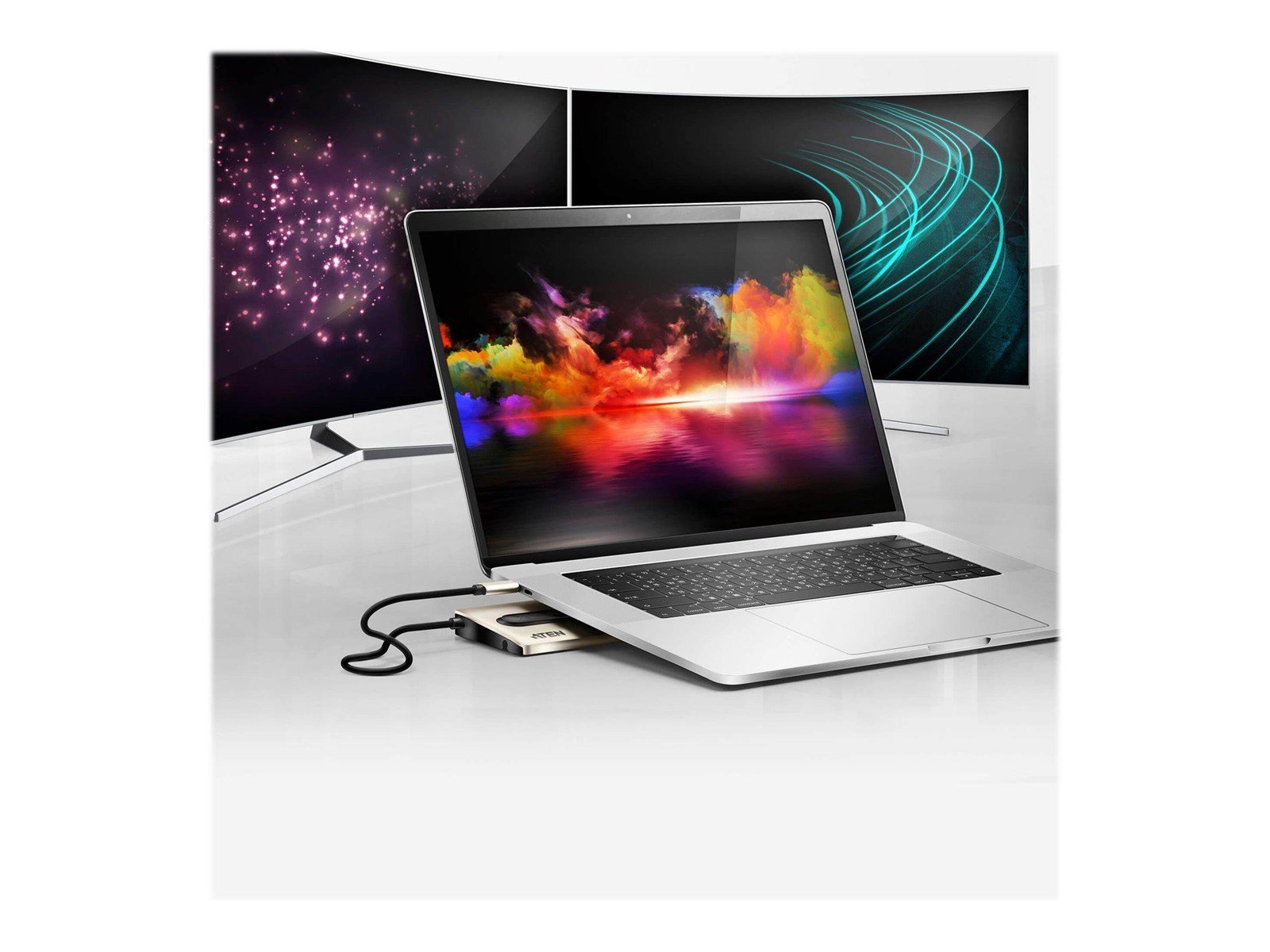 ATEN USB-C Multiport Dock with Power Pass-Through