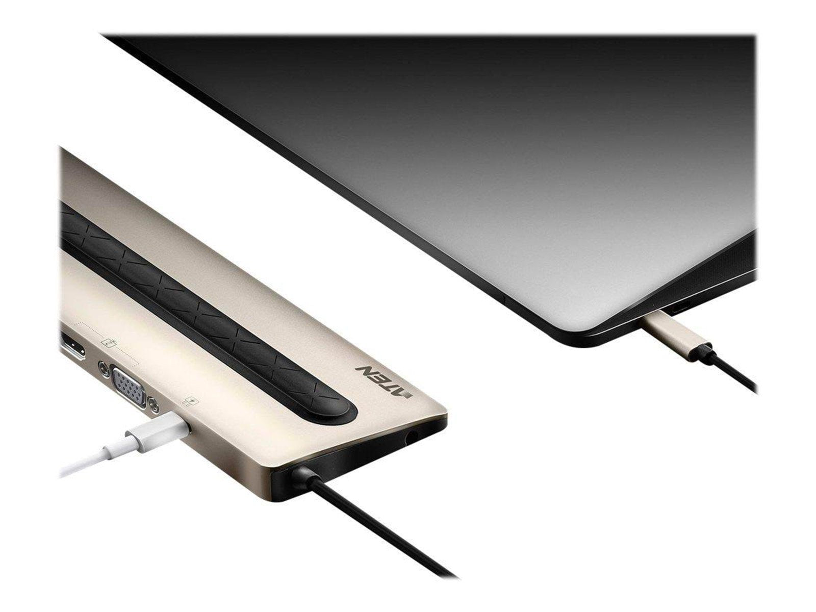 ATEN USB-C Multiport Dock with Power Pass-Through