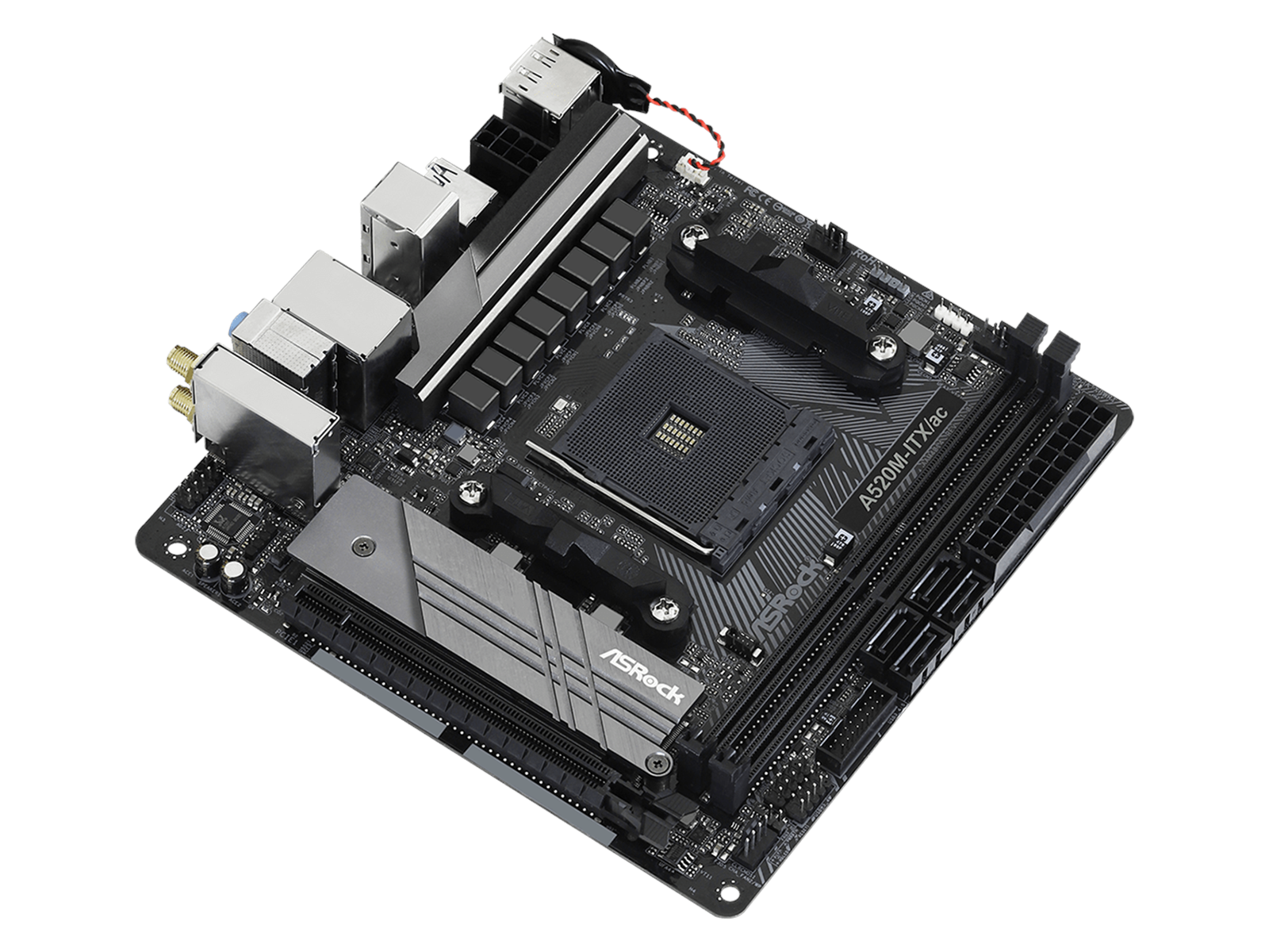 ASRock A520M-ITX/AC Mainboard - AMD A520 - AMD AM4 socket - DDR4 RAM - Mini-ITX