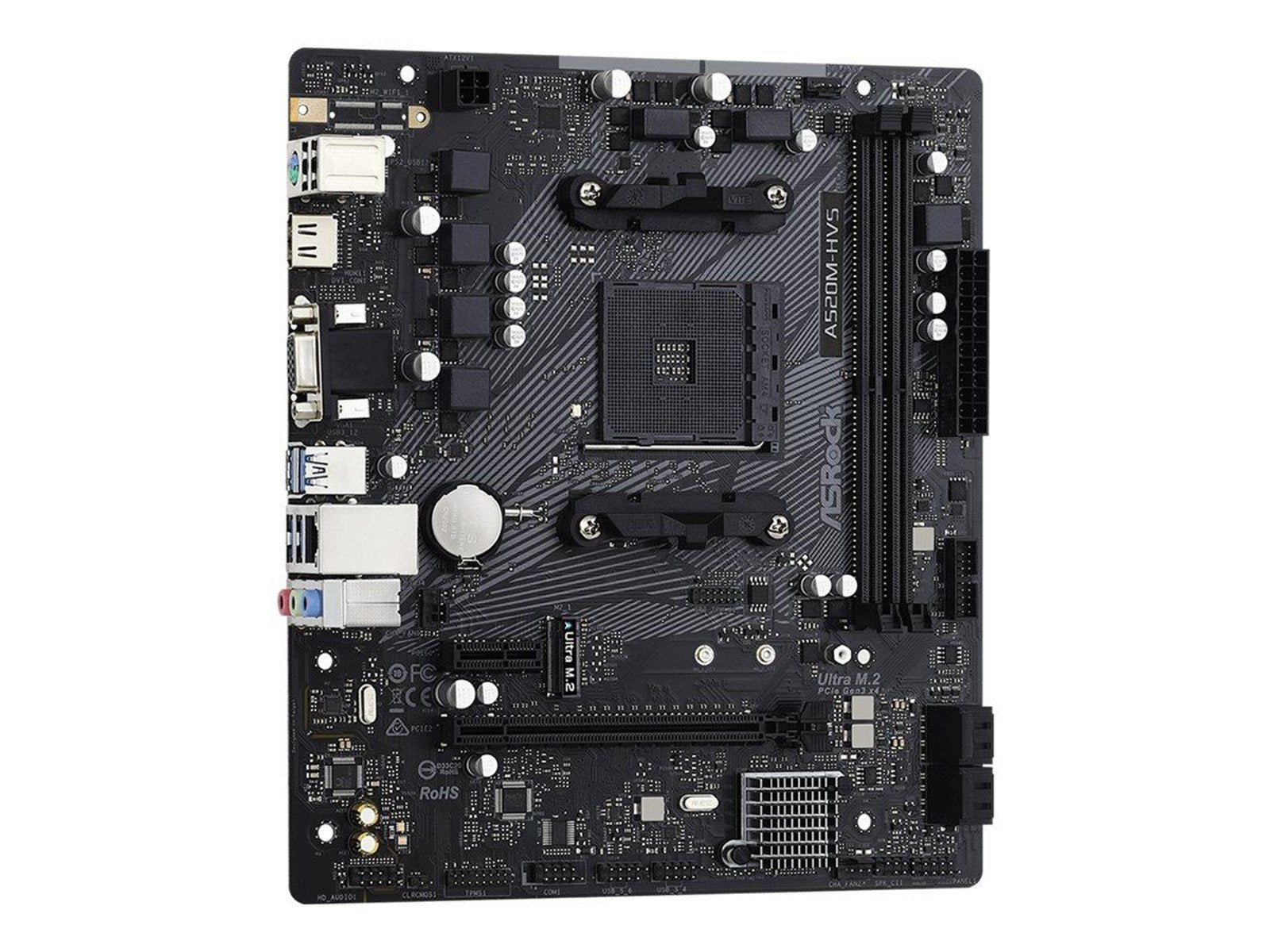 ASRock A520M-HVS Mainboard - AMD A520 - AMD AM4 socket - DDR4 RAM - Micro-ATX