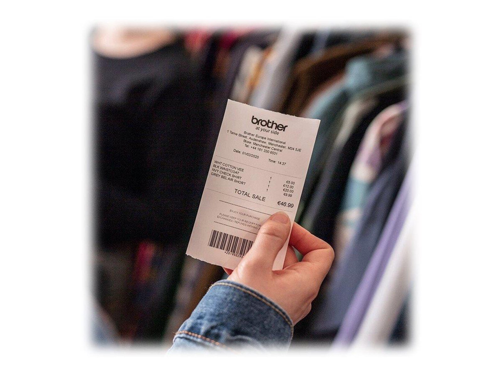 Brother - thermal paper - 1 roll - Roll (7.9 cm x 14 m)
