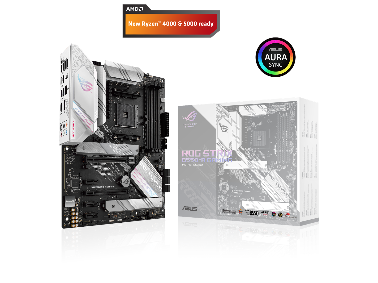 ASUS ROG STRIX B550-A GAMING Mainboard - AMD B550 - AMD AM4 socket - DDR4 RAM - ATX