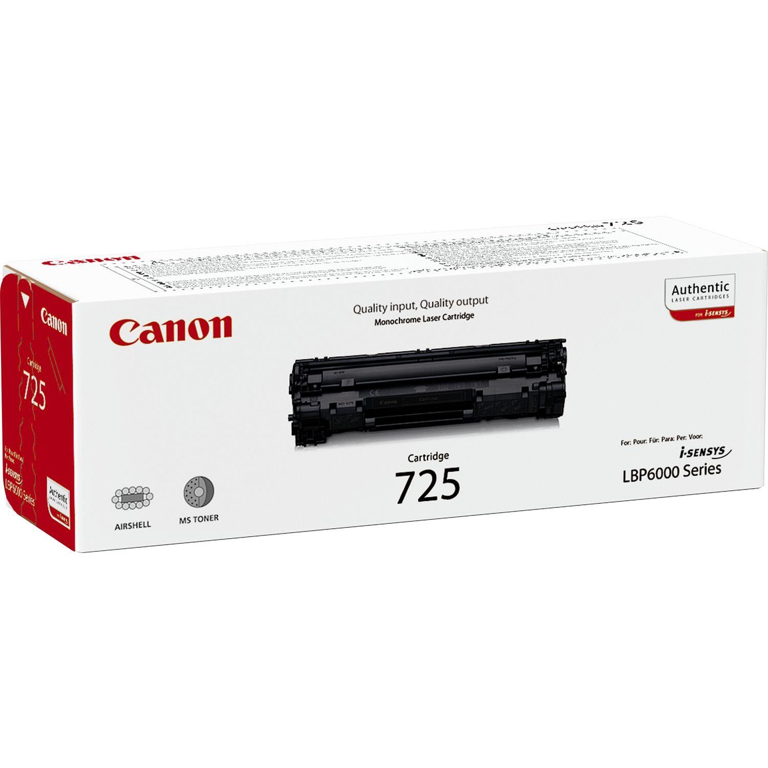 Canon Original Toner 725 schwarz 1.600 Seiten (3484B002)