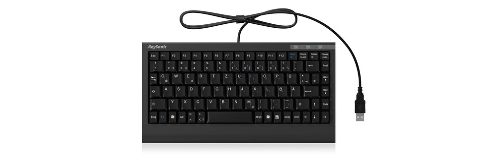 Clavier filaire KeySonic TAS ACK-595C+ (DE) MINI SoftSkin sw