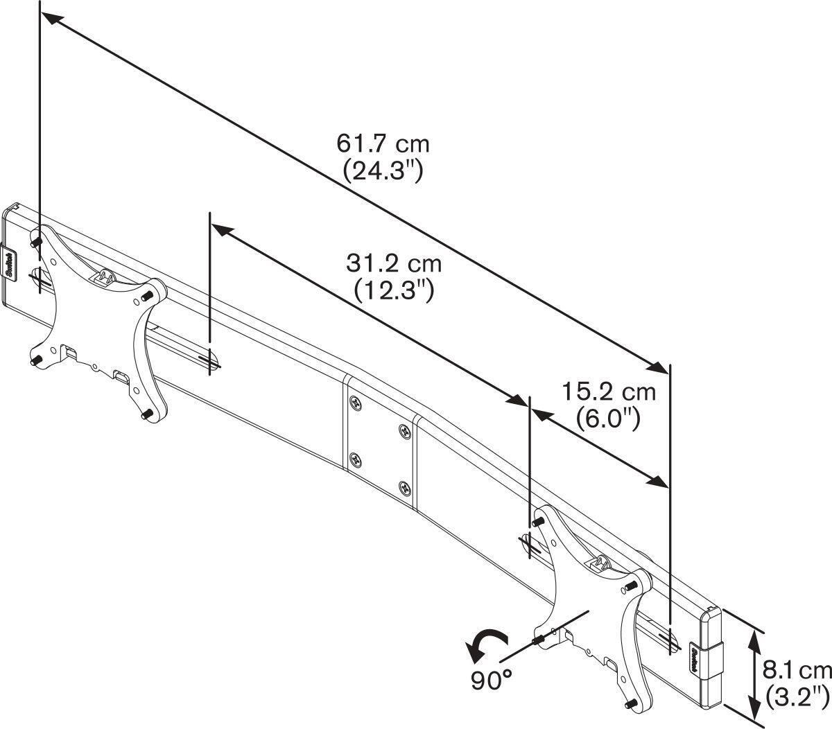 Vogel's PFA 9102 Doppeldisplay-Adapter 25-55 cm (10-22') Monitor