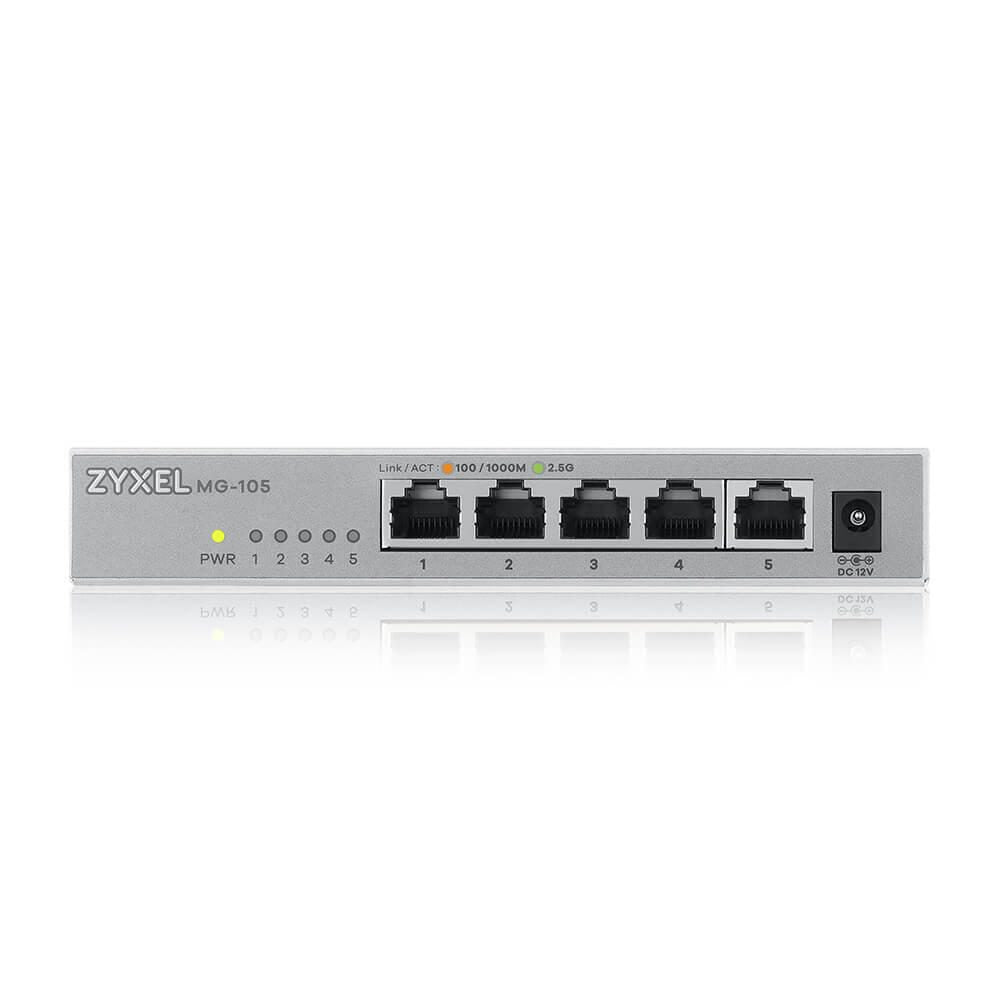 Zyxel Switch 5-Port Gigabit Ethernet lüfterlos unmanaged (MG-105-ZZ0101F)
