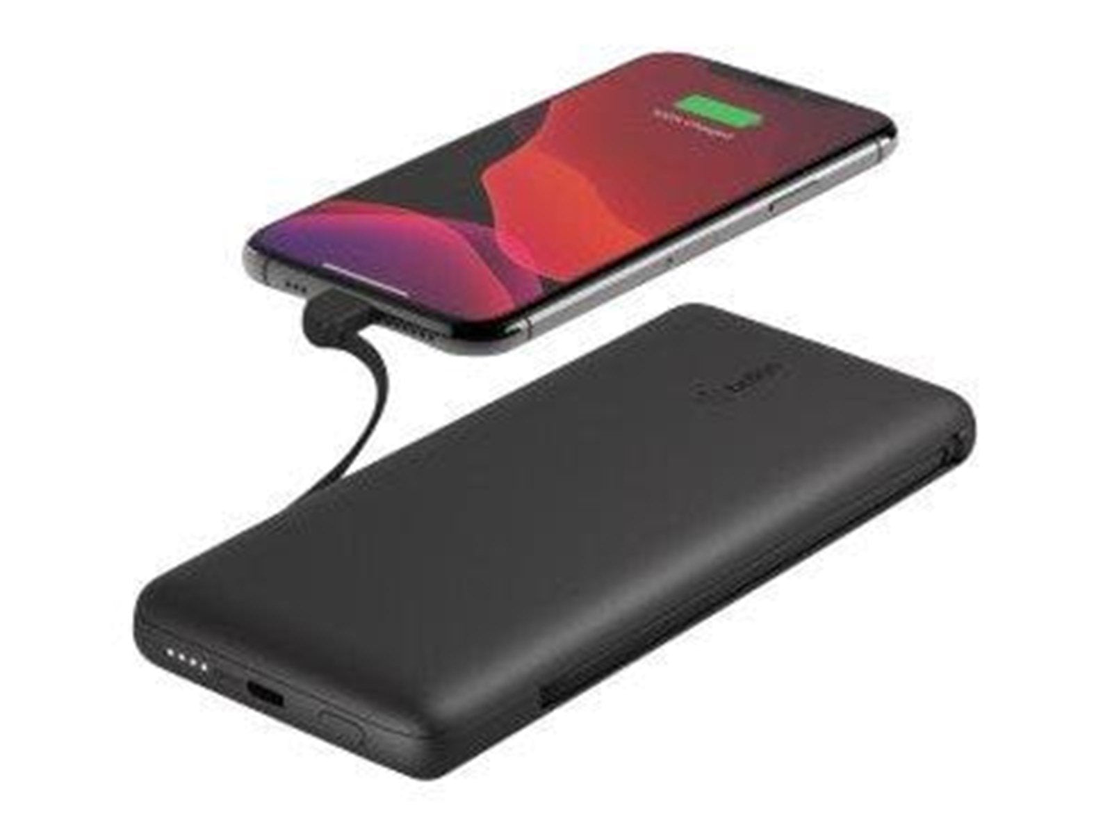 Belkin 10K PD Power Bank with Integrated Cables Powerbank (Akku) - schwarz - 10000 mAh
