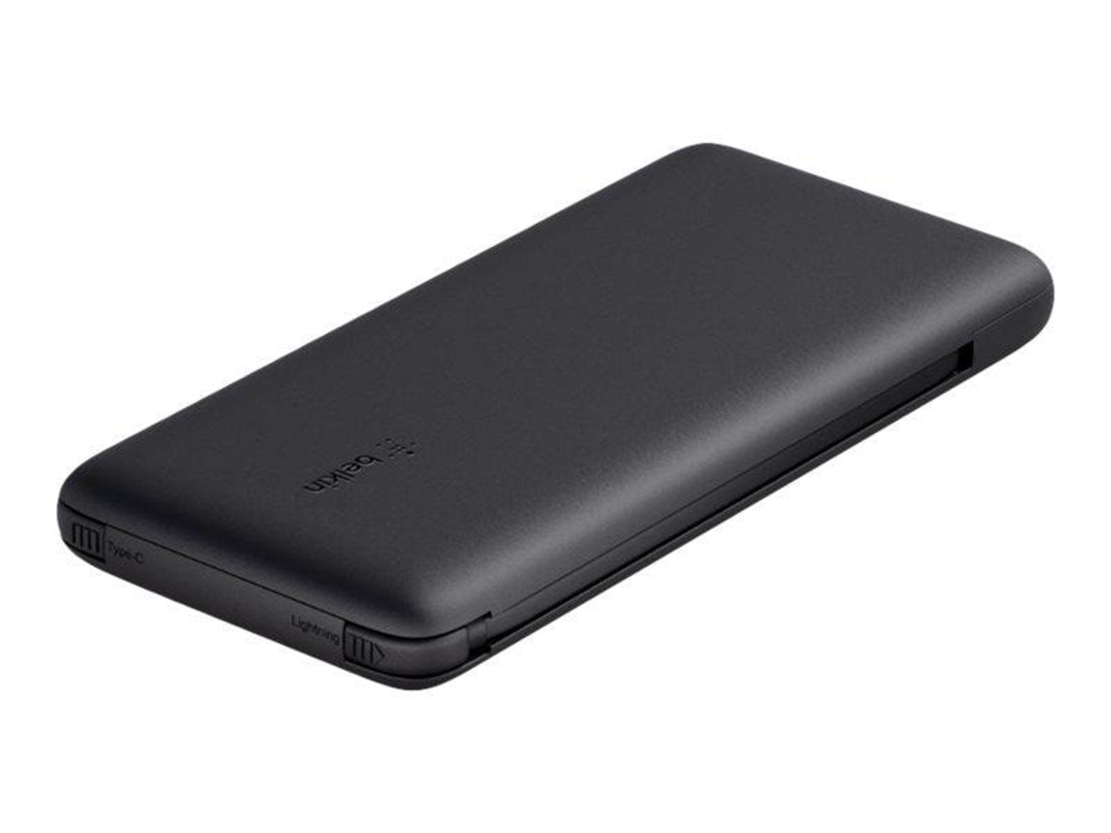 Belkin 10K PD Power Bank with Integrated Cables Powerbank (Akku) - schwarz - 10000 mAh