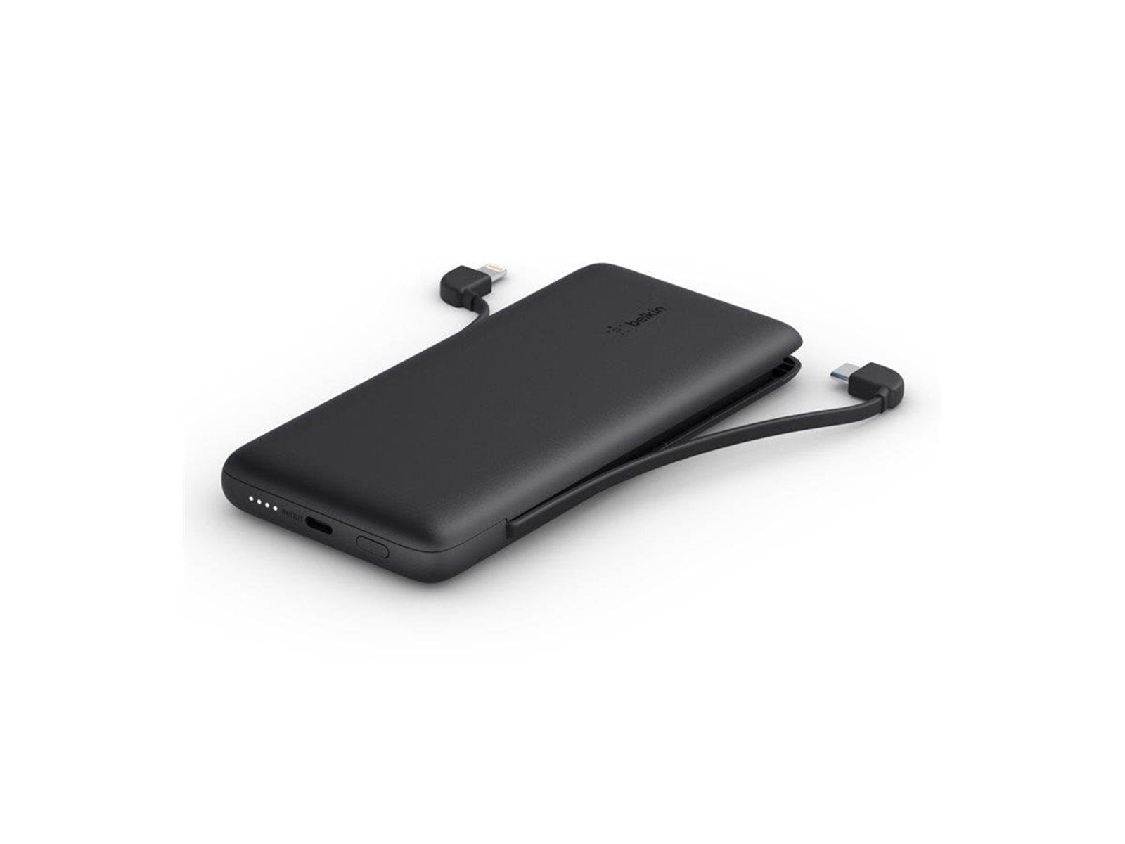 Belkin 10K PD Power Bank with Integrated Cables Powerbank (Akku) - schwarz - 10000 mAh