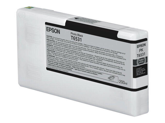Epson Original UltraChrome Druckerpatrone photo schwarz 200ml(C13T653100)
