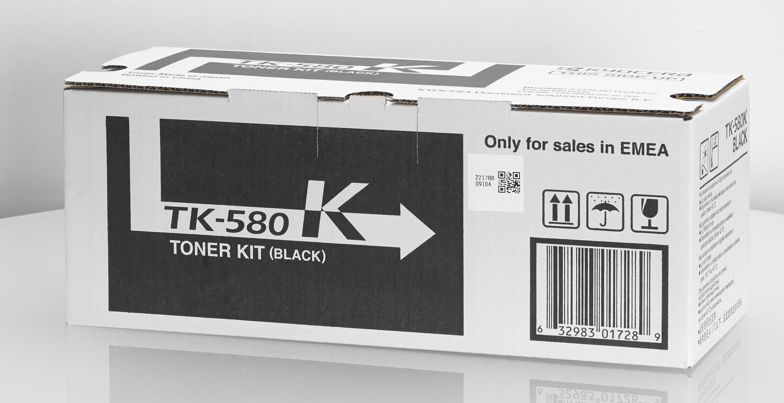 Kyocera Original TK-580K Toner schwarz 3.500 Seiten (1T02KT0NL0) für ECOSYS P6021cdn, FS-C5150DN