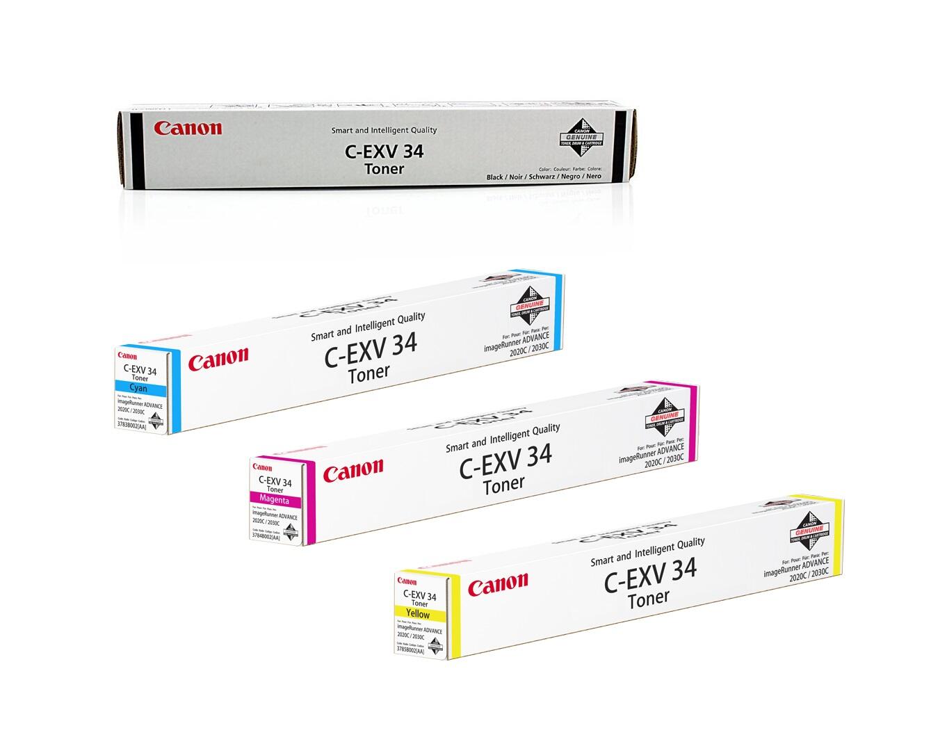 Canon Original Toner C-EXV34 4er-Set schwarz, cyan, magenta, gelb