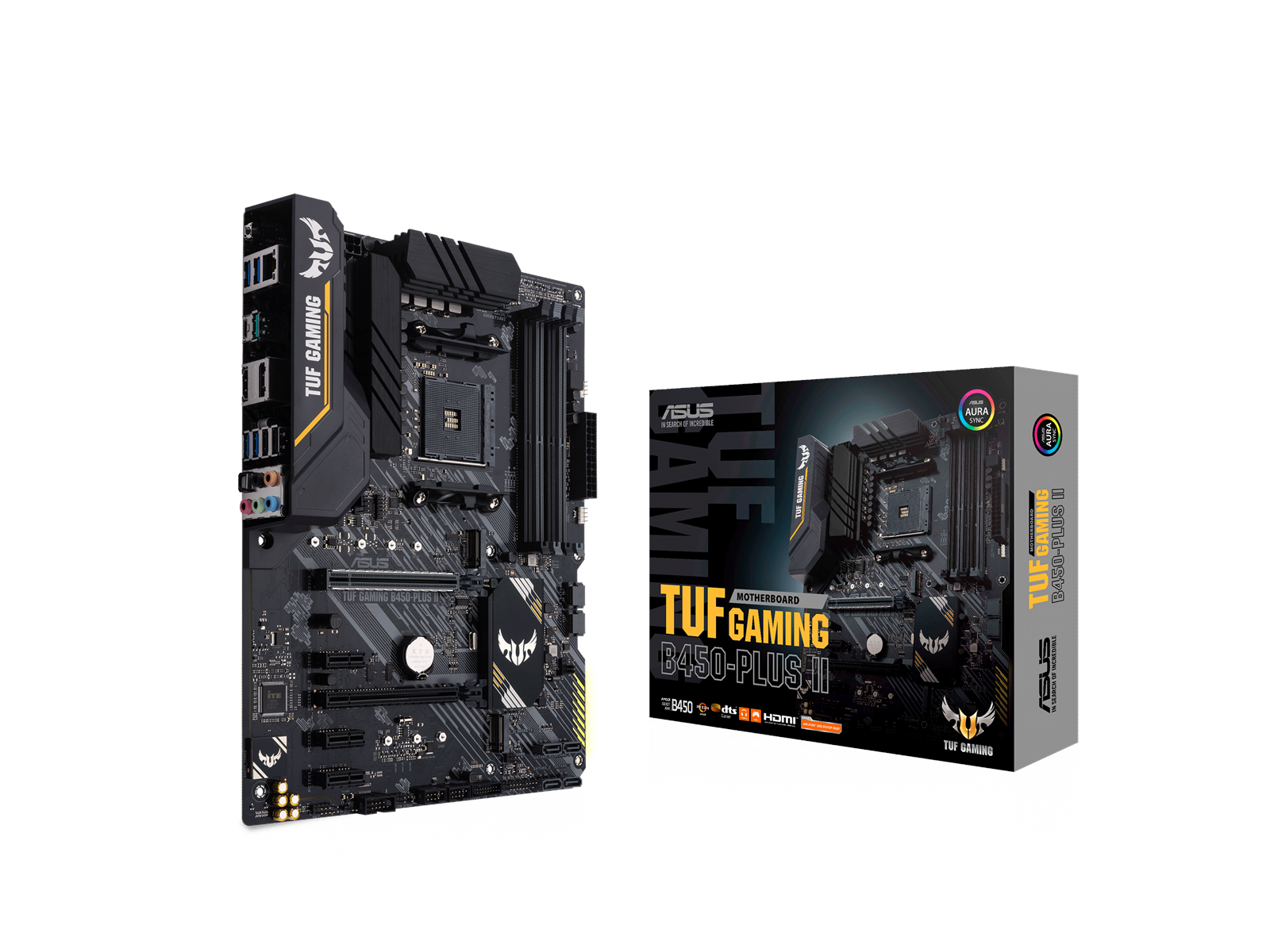 ASUS TUF GAMING B450-PLUS II Mainboard - AMD B450 - AMD AM4 socket - DDR4 RAM - ATX