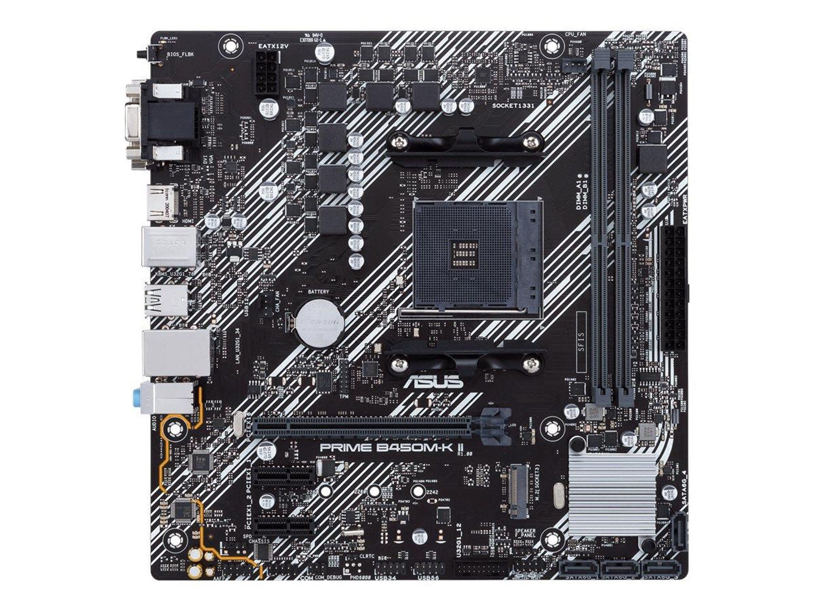 ASUS PRIME B450M-K II Mainboard - AMD B450 - AMD AM4 socket - DDR4 RAM - Micro-ATX