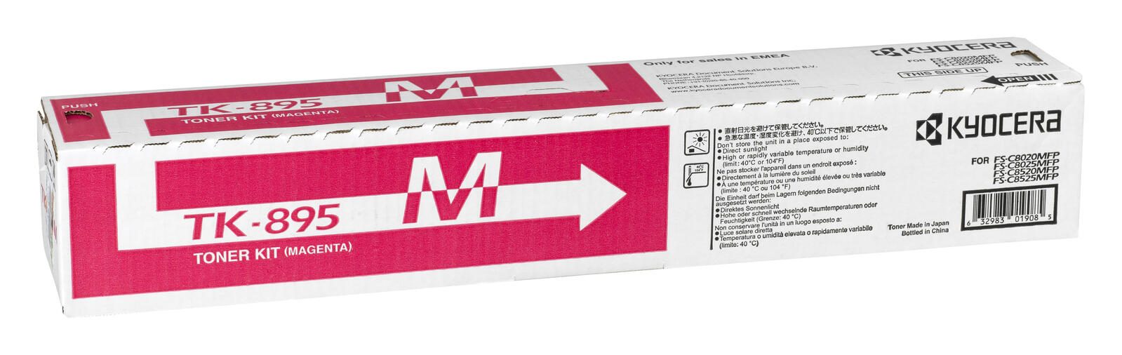 Kyocera Original TK-895M Toner magenta 6.000 Seiten (1T02K0BNL0) für FS-C8020MFP, C8025MFP, C8520MFP, C8525MFP