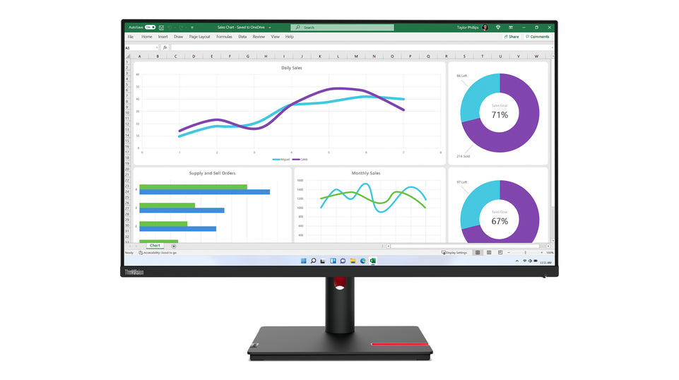 Lenovo ThinkVision T32h-30  (31,5") QHD  HDMI/DP/USB-C/DOC