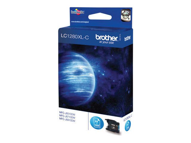 Brother Original LC-1280XLC Druckerpatrone cyan 1.200 Seiten (LC1280XLC)