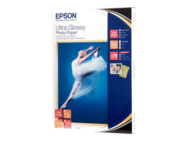 Epson Ultra Glossy Photo Paper - Fotopapier, glänzend - 130 x 180 mm - 50 Blatt - für Expression Photo XP-950 Stylus Pr