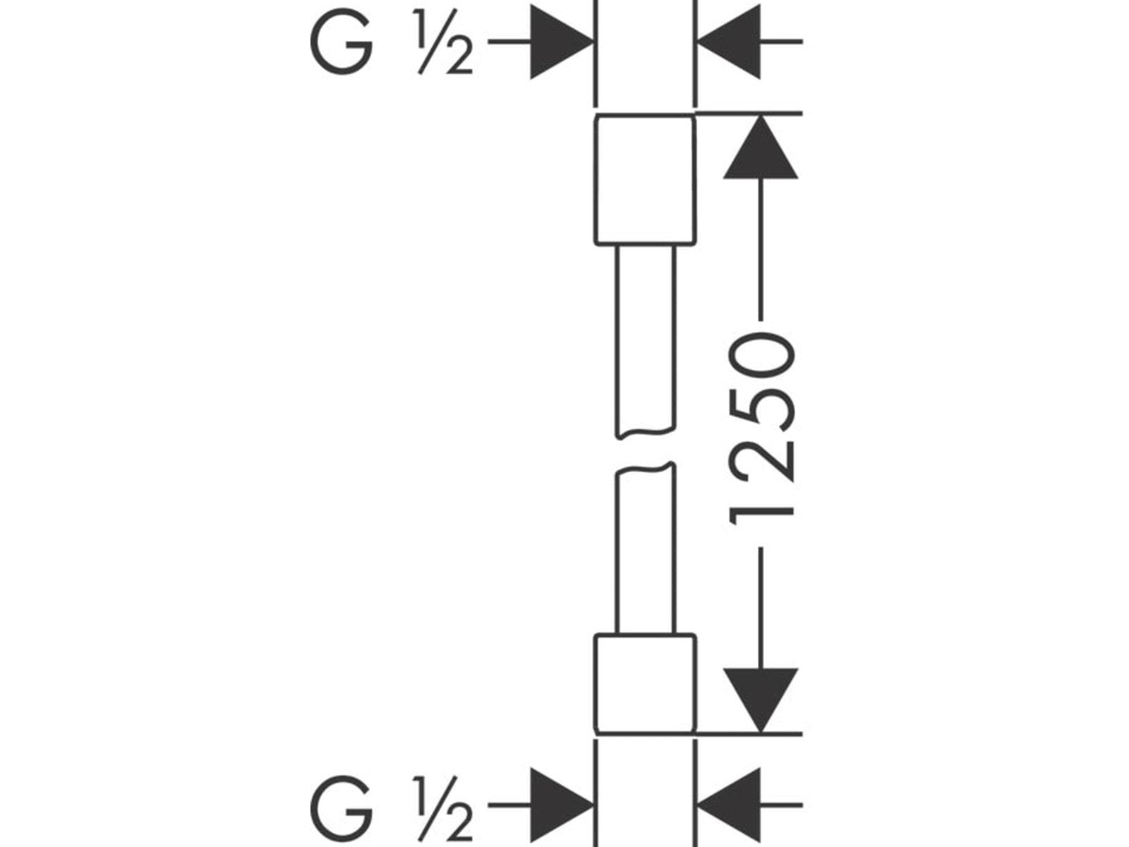 AXOR starck metal effect shower hose 1250 mm