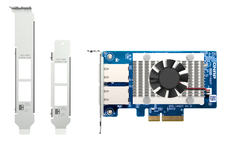 QNAP QXG-10G2T Adaptateur réseau PCIe 10 GBE RJ45 x2