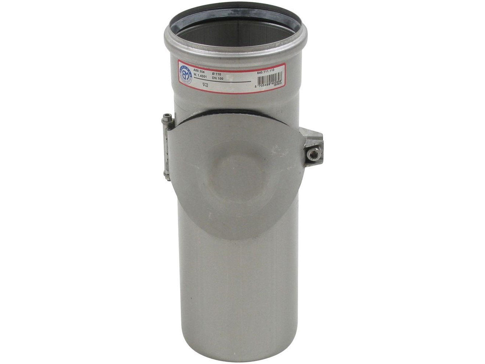 Blücher access pipe 110mm long ss/304