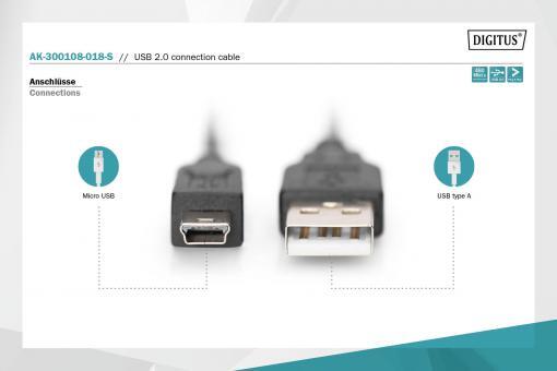 DIGITUS USB-Anschlusskabel 1,8m