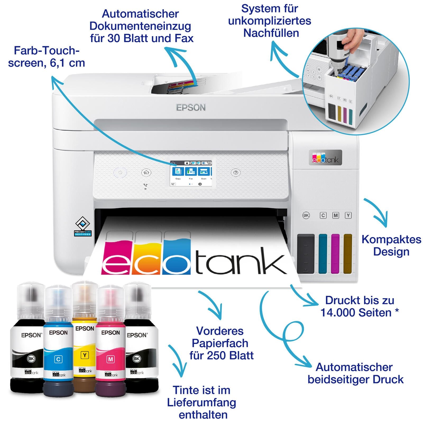Epson EcoTank ET-4856 A4-Tintentank-Multifunktionsdrucker