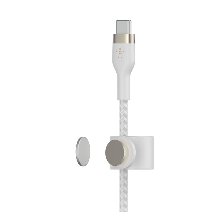 Belkin BoostCharge Pro Flex USB-C Kabel mit Lightning Connector (3m, Weiß)