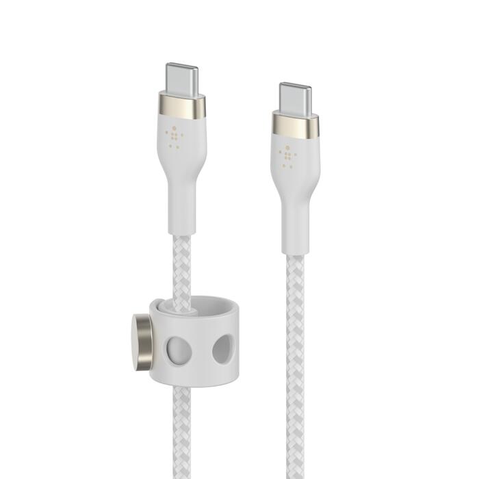 Belkin BoostCharge Pro Flex USB-C auf USB-C Kabel (3m, Weiß)