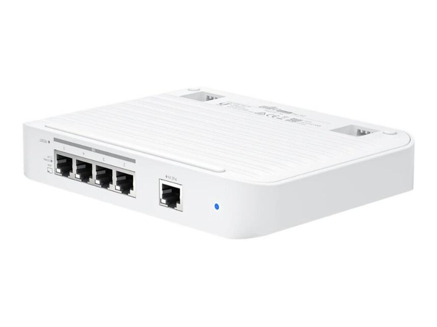 Ubiquiti USW Flex XG Switch Desktop PoE+ - managed - 4 x 100/1000/2.5G/10GBase-T 1 x 10/100/1000 (PoE+) (USW-FLEX-XG)