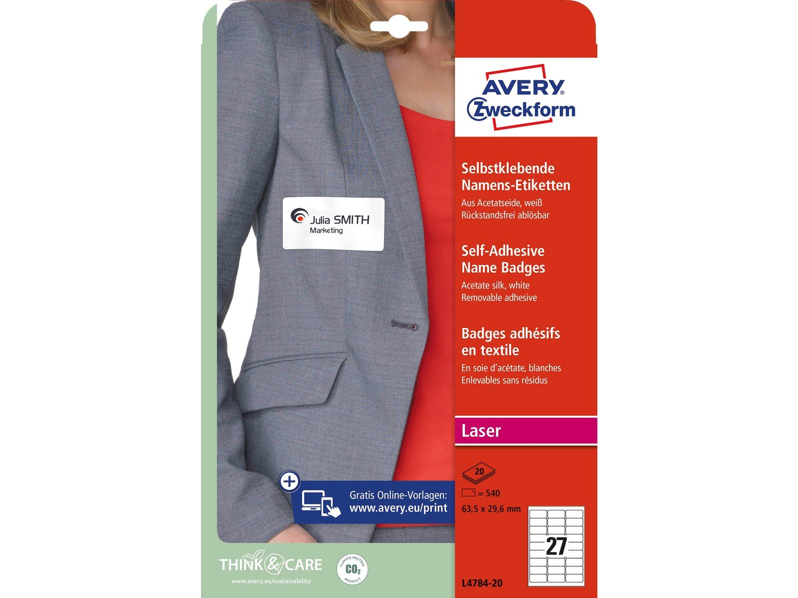 Avery Name Labels white silk