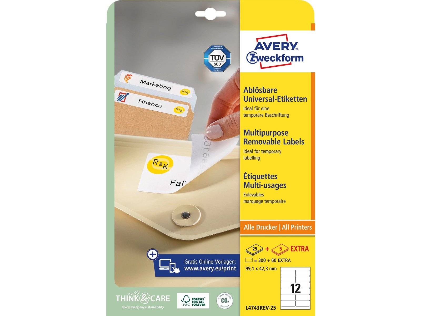 Avery Removable labels white