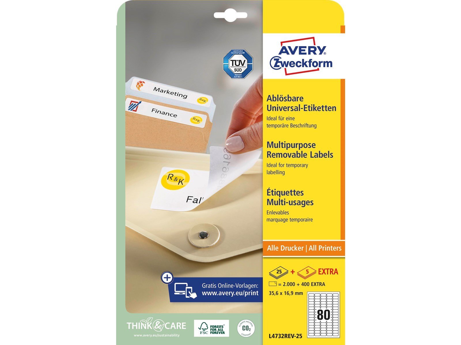 Avery Removable labels white