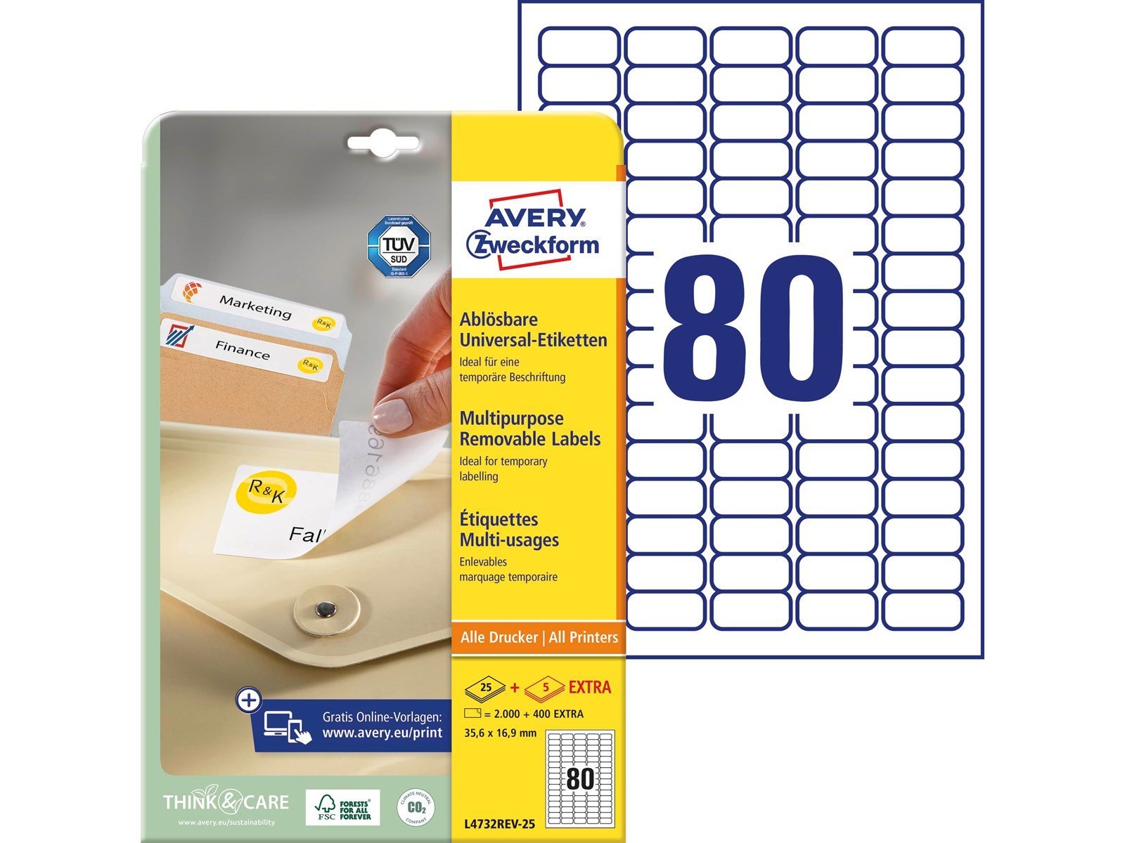 Avery Removable labels white