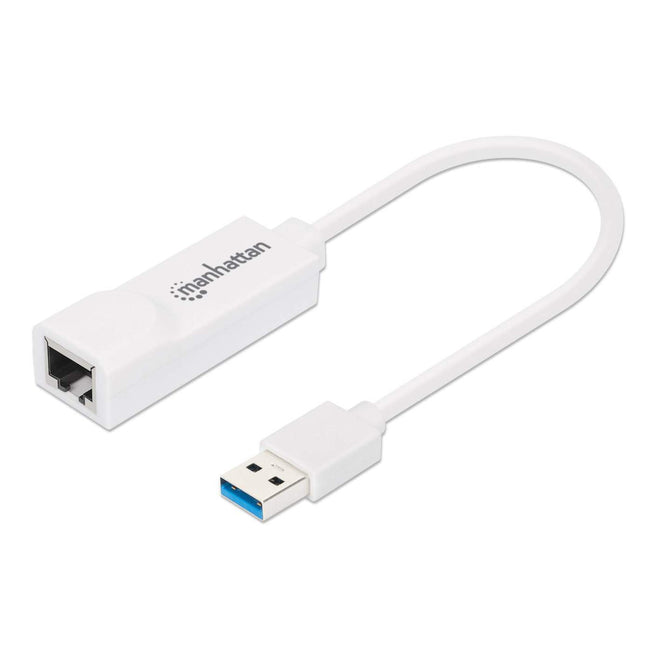 MANHATTAN USB Adapter USB 3.0 -> RJ45 Gigabit Ethernet weiЯ