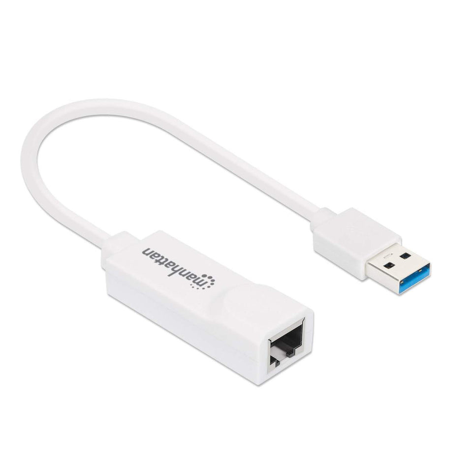 MANHATTAN USB Adapter USB 3.0 -> RJ45 Gigabit Ethernet weiЯ