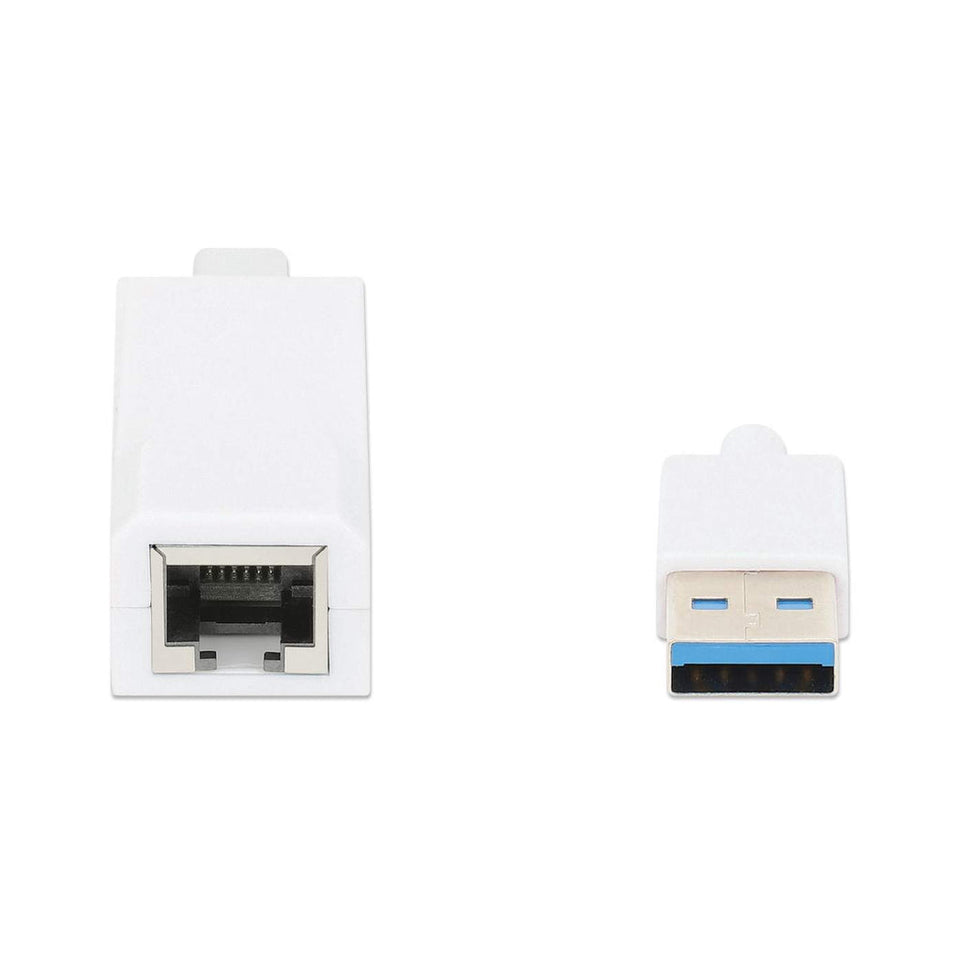 MANHATTAN USB Adapter USB 3.0 -> RJ45 Gigabit Ethernet weiЯ