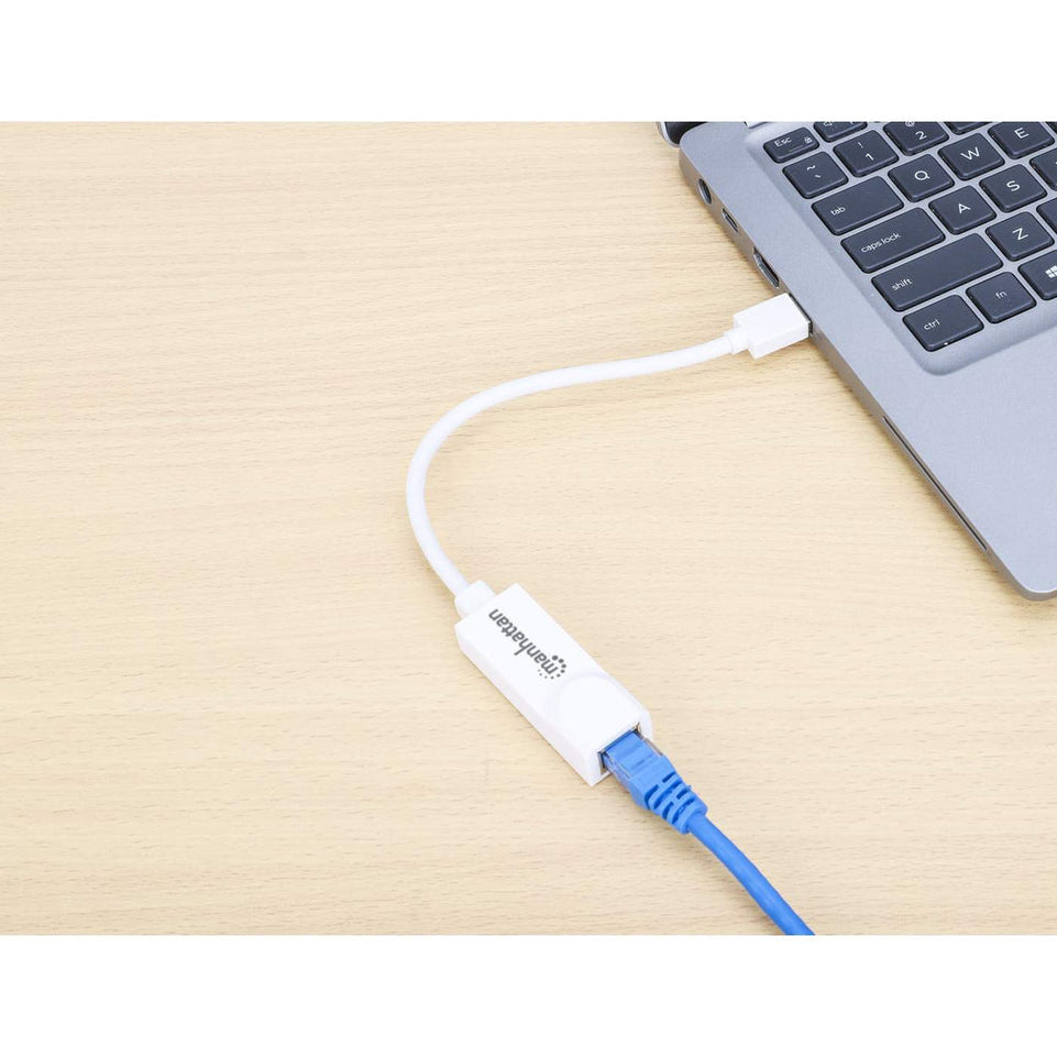 MANHATTAN USB Adapter USB 3.0 -> RJ45 Gigabit Ethernet weiЯ