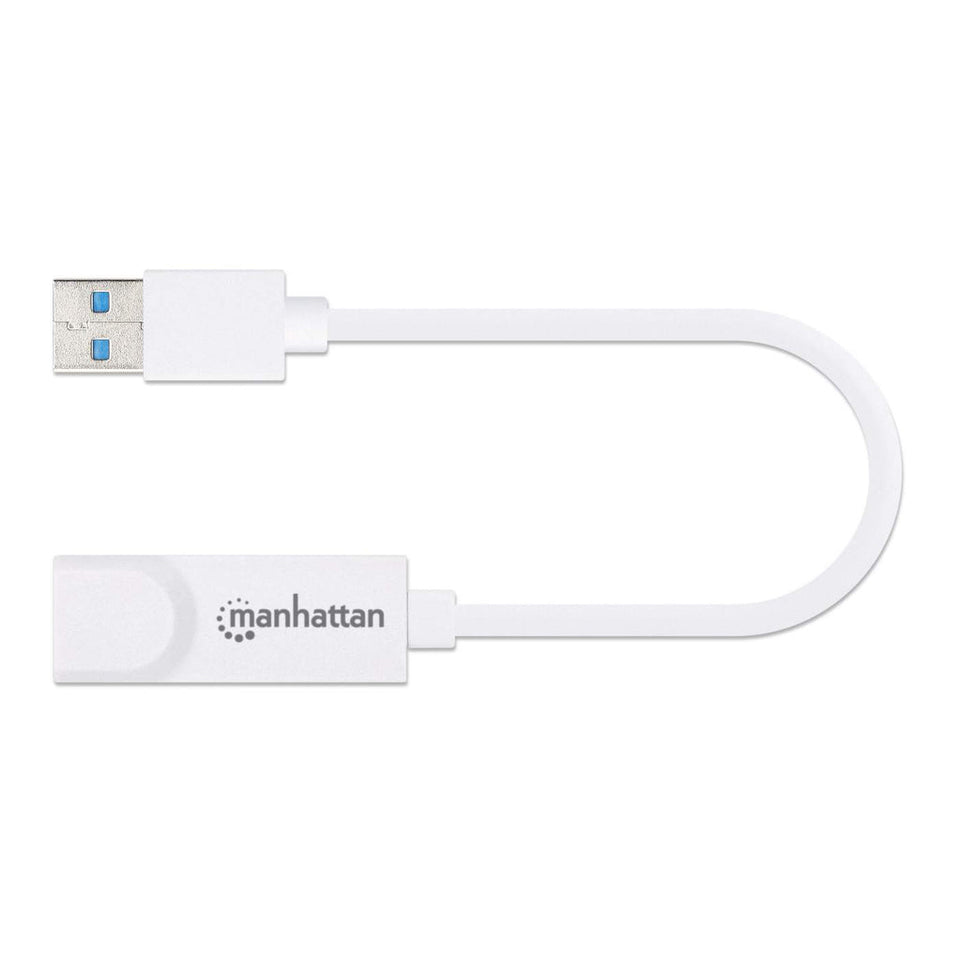 MANHATTAN USB Adapter USB 3.0 -> RJ45 Gigabit Ethernet weiЯ