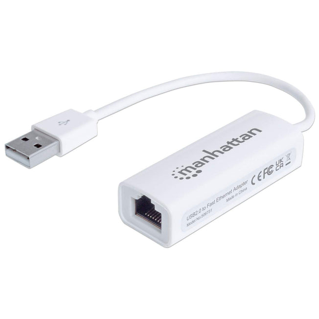 MANHATTAN USB Adapter USB 2.0 -> RJ45 Fast Ethernet    weiЯ