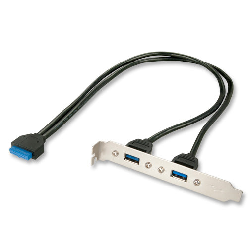 LINDY Slotblech USB 3.0 Adapter  2xUSB 3.0 Typ A an 20 pol.