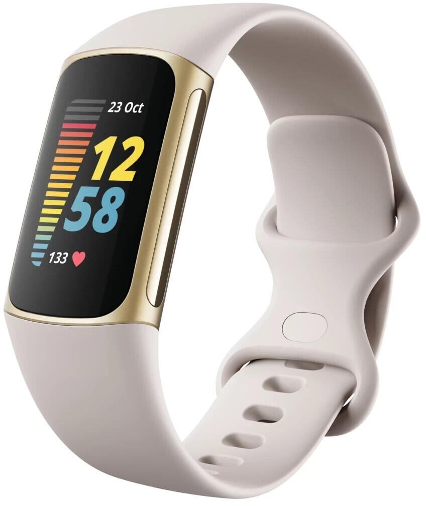 Fitbit Charge 5 Fitness Tracker, Weiß/Gold