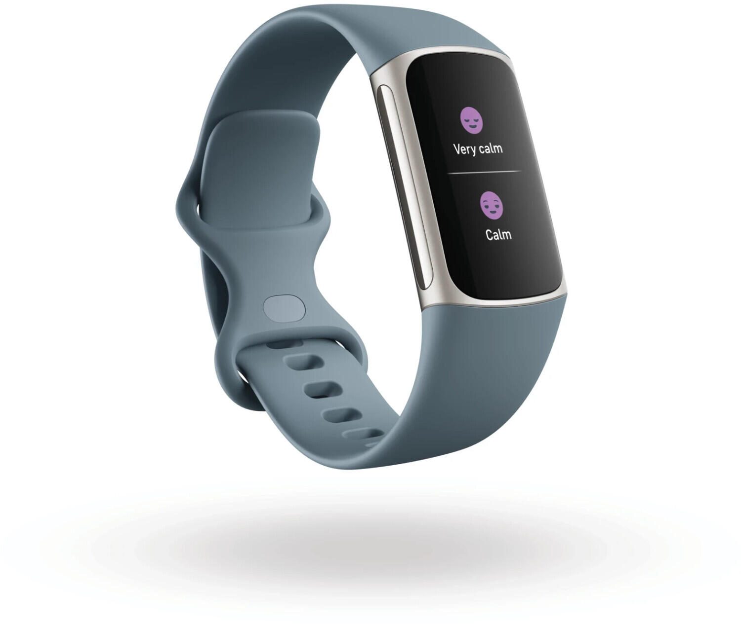 Fitbit Charge 5 Fitness Tracker, Platinum/Steel Blue