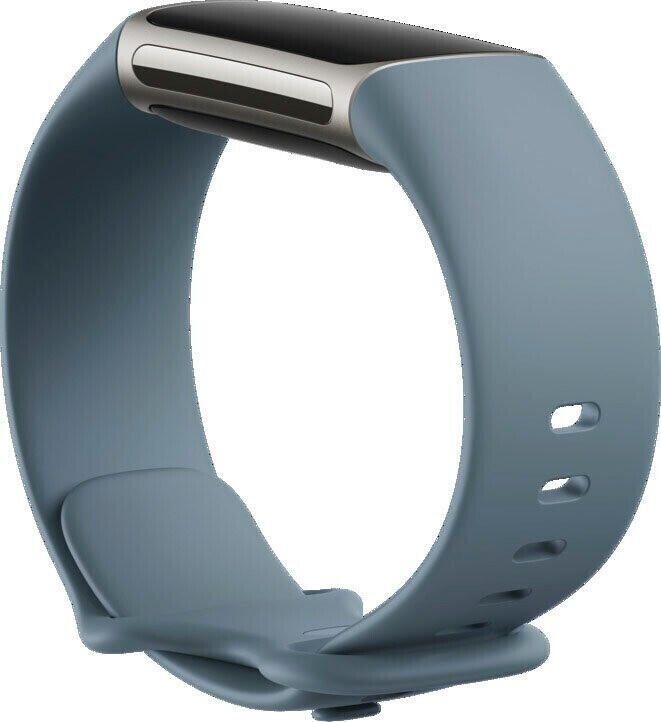 Fitbit Charge 5 Fitness Tracker, Platinum/Steel Blue