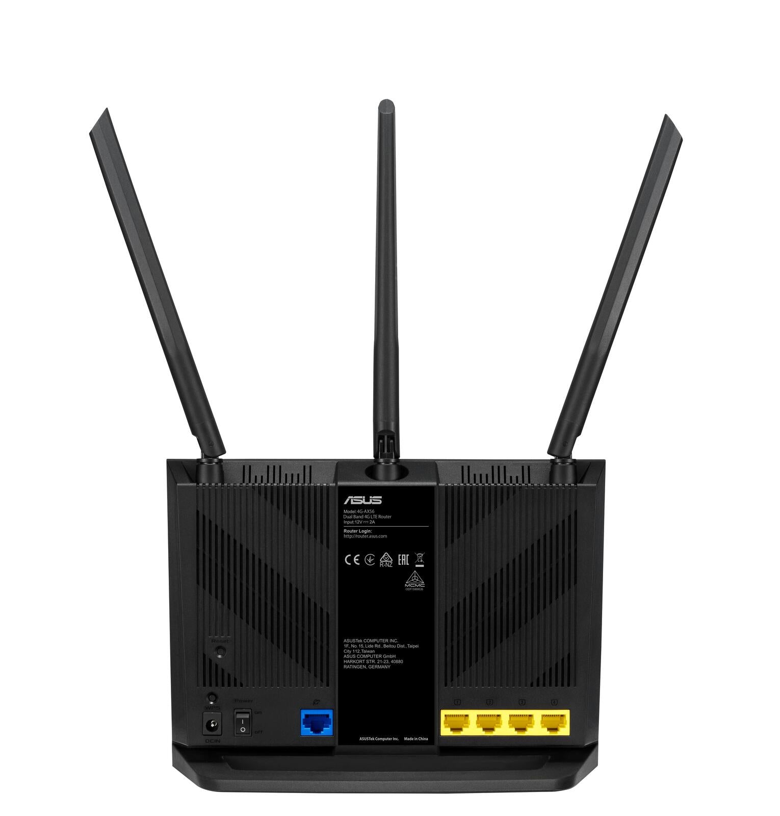 ASUS Router 4G-AX56 Dual-Band WiFi 6 4G LTE 300Mbps (90IG06G0-MO3110)