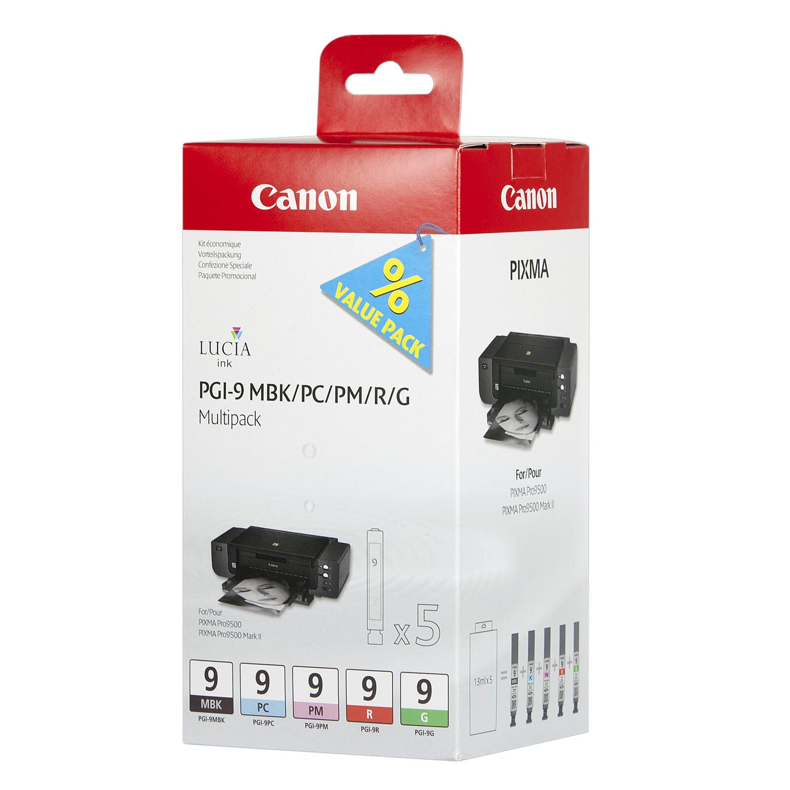Canon Original PGI-9 Druckerpatronen 5er-Multipack - MBK/PC/PM/R/G