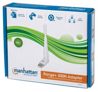 MANHATTAN WL-USB Adapter 300 Mbit/s 2T2R MIMO 3-dBi weiЯ