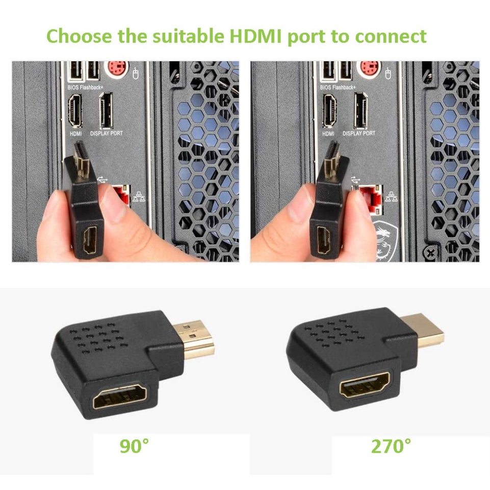 Techly HDMI Adapter Stecker/Buchse 270°